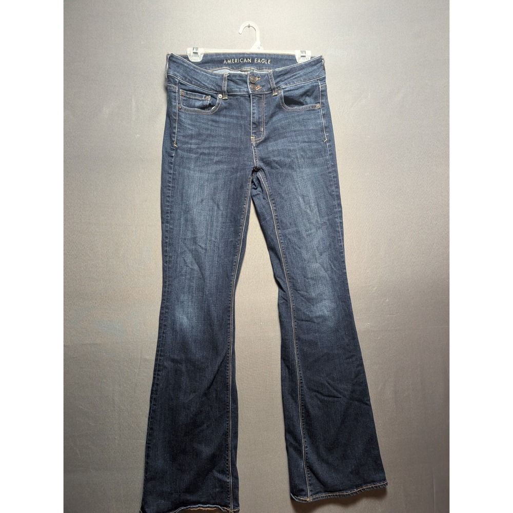 American Eagle Outfitters Super Stretch Bootcut Jeans Womens 8 Blue Denim Cotton